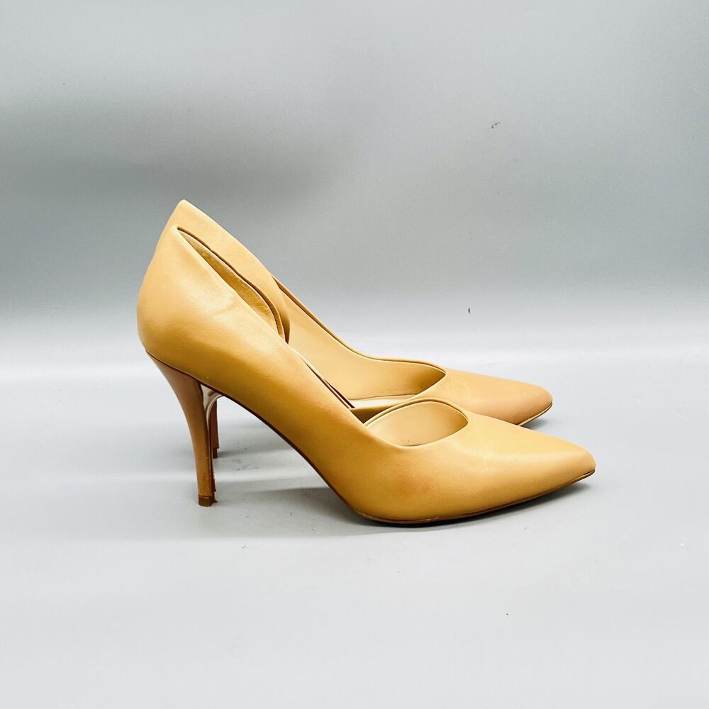 Brooks Brothers Shoes Womens 9 Beige Leather Pointed Toe Stiletto Heel Pumps